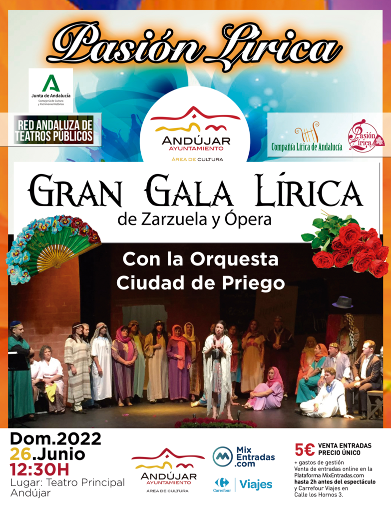 Gran Gala Lírica de Zarzuela y Ópera con la Orquesta Ciudad de Priego
